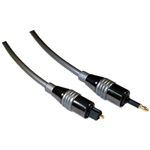 WholesaleCables.com 10T3-PF06 6ft Optical 3.5mm to Optical Toslink Cable