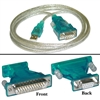10U1-16106 6ft USB to Serial Adapter Cable with DB9 Female to DB25 Male Adapter USB Type A Male to DB9/DB25 Male