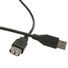 WholesaleCables.com 10U2-02101EBK 1ft USB 2.0 Extension Cable Black Type A Male to Type A Female