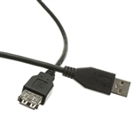 10U2-02103EBK 3ft USB 2.0 Extension Cable Black Type A Male to Type A Female