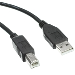 10U2-02201BK 1ft USB 2.0 Printer/Device Cable Black Type A Male to Type B Male
