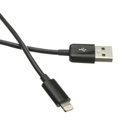 WholesaleCables.com 10ft 10ft Black USB Apple Authorized Lightning Cable  10U2-05110BK