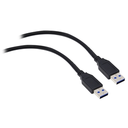 WholesaleCables.com 10U3-02103BK 3ft USB 3.0 Cable Black Type A Male / Type A Male