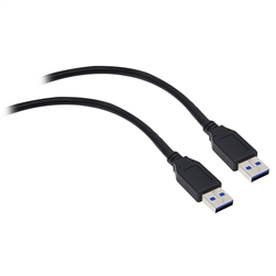 WholesaleCables.com 10U3-02106BK 6ft USB 3.0 Cable Black Type A Male / Type A Male