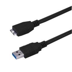 10U3-03103BK 3ft Micro USB 3.0 Cable Black Type A Male to Micro-B Male