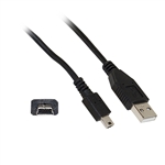 10UM-02101.5BK 1.5ft Mini USB 2.0 Cable Black Type A Male to 5 Pin Mini-B Male