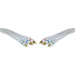 WholesaleCables.com 10V2-02503 3ft High Quality Component Video Cable 3 RCA Male (RGB) Gold-plated Connectors