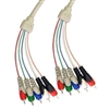 WholesaleCables.com 10V2-13106 6ft RCA Component Video With Audio Cable 3 RCA Male (RGB) and 2 RCA Male (Audio)