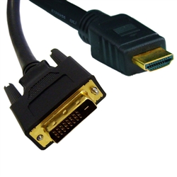 WholesaleCables.com 10V3-21525 25ft HDMI to DVI Cable HDMI Male to DVI Male CL2 rated
