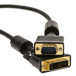 WholesaleCables.com 10V4-05302BK 2meter 6.6ft DVI-A to VGA Cable (Analog) Black DVI-A Male to HD15 Male