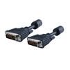 WholesaleCables.com 10V9-05305BK 5meter 16.5ft DVI-I Dual Link Cable Black DVI-I Male