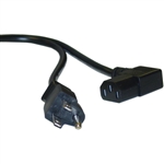 10W1-06206 6ft Right Angle Computer / Monitor Power Cord Black NEMA 5-15P to Right Angle C13 10 Amp UL/CSA rated