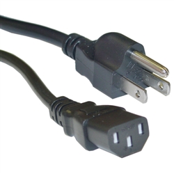 WholesaleCables.com 10W1-28206 6ft Japanese Computer/Monitor Power Cord Black JIS C 8303 Class I to C13