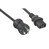 10W1-51010BK  10ft Hospital Grade Green Dot Power Cord Nema 5-15 to C13 18 AWG SJT  10 Amp / 125 Volt Black