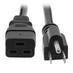 10W2-42203  3ft Server/Appliance Power Cord C19 to NEMA 5-15P 15A