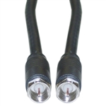 WholesaleCables.com 10X4-01115 15ft F-pin RG6 Coaxial Cable Black F-pin Male UL rated