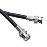 WholesaleCables.com 10X4-02112 12ft BNC RG6 Coaxial Cable Black BNC Male UL rated