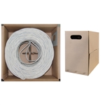 10X6-091SH 1000ft Bulk Cat5e White Ethernet Cable Stranded UTP (Unshielded Twisted Pair) Pullbox