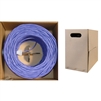 WholesaleCables.com 10X8-041SH 1000ft Bulk Cat6 Purple Ethernet Cable Stranded UTP (Unshielded Twisted Pair) Pullbox