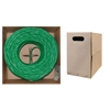 WholesaleCables.com 10X8-051TH 1000ft Bulk Cat6 Green Ethernet Cable Solid UTP (Unshielded Twisted Pair) Pullbox