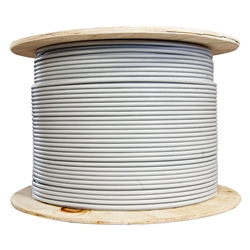 WholesaleCables.com 10X8-521NH 1000ft Bulk Shielded Cat6 Gray Ethernet Cable STP (Shielded Twisted Pair) Solid Spool