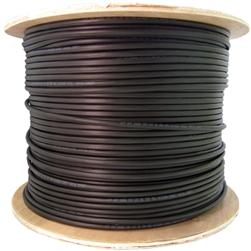 10X8-722NH 1000ft Direct Burial/Outdoor rated Cat6 Black Ethernet Cable Solid CMXT STP (Shielded Twisted Pair) Foil + Waterproof Tape 23 AWG Spool