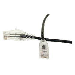 10X8-82206 - 6ft Slim Cat6 Ethernet Patch Cable, Snagless Boot Black