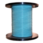 WholesaleCables.com 11F1-301NH 1000ft Bulk Plenum Zipcord Fiber Optic Cable Multimode Duplex 50/125 OM3 Aqua Spool