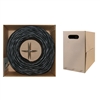 WholesaleCables.com 11X8-022TH 1000ft Plenum Cat6 Bulk Cable Black Solid UTP (Unshielded Twisted Pair) CMP 23 AWG Pullbox