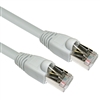 WholesaleCables.com 13X6-52101 1ft Shielded Cat6a Gray Ethernet Patch Cable Snagless/Molded Boot 500 MHz