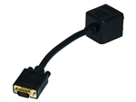 WholesaleCables.com Video Splitter - VGA(HD15) M to VGA(HD15) F X 2 (1 PC to 2 Monitors) for High Resolution 2679