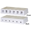 WholesaleCables.com 300-3146E Blank Surface Mount Box for Keystones 6 Hole White