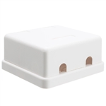 WholesaleCables.com 300-314DE Blank Surface Mount Box for Keystones 2 Hole White