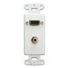 301-2000 Decora Wall Plate Insert White VGA (HD15) Coupler and 3.5mm Stereo Coupler HD15 F & 3.5mm Stereo F