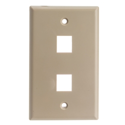 301-2K Keystone Wall Plate Beige 2 Hole Single Gang