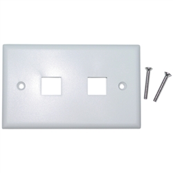 301-2K-W Keystone Wall Plate White 2 Hole Single Gang