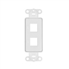 302-2D-W Decora Wall Plate Insert White 2 Hole for Keystone Jack