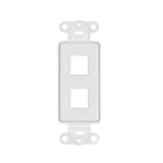 302-2D-W Decora Wall Plate Insert White 2 Hole for Keystone Jack