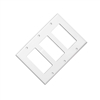 WholesaleCables.com 302-3-W Wall Plate White Blank Decora Triple Gang