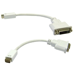 WholesaleCables.com 30H1-54000 6inch Mini-DVI to DVI Adapter Cable Mini-DVI Male to DVI Female