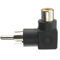 30R1-90300 RCA Right Angle Adapter RCA Female to RCA Male 90 Degree Elbow