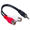 30S1-01361 6inch 3.5mm Stereo Male to Dual RCA Audio Adapter Cable 3.5mm Male to Dual RCA Female (Red/White)