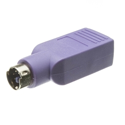 WholesaleCables.com 30U2-16300 USB to PS/2 Keyboard/Mouse Adapter Purple USB Type A Female to PS/2 (MiniDin6) Male