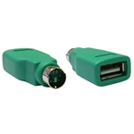 30U2-26300 USB to PS/2 Keyboard/Mouse Adapter Green USB Type A Female to PS/2 (MiniDin6) Male