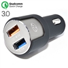 30W1-71200 2-port USB fast Car Charger, 3.1A, 1x Qualcomm QuickCharge3