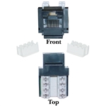 WholesaleCables.com 310-120BK Cat5e Keystone Jack Black RJ45 Female to 110 Punch Down