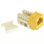 WholesaleCables.com 310-120YL Cat5e Keystone Jack Yellow RJ45 Female to 110 Punch Down