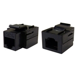 310-220BK Cat5e Keystone Inline Coupler Black RJ45 Female