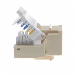311-120IV Cat5e Keystone Jack Beige/Ivory Toolless RJ45 Female