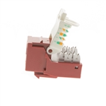 311-120RD Cat5e Keystone Jack Red Toolless RJ45 Female
